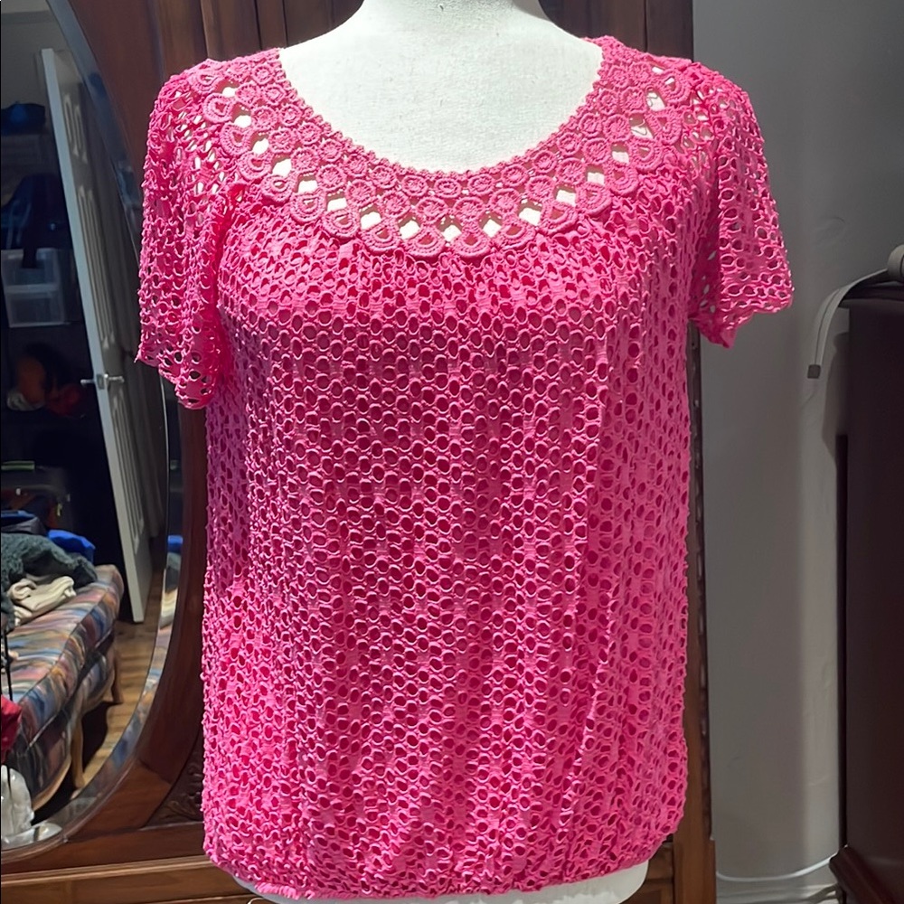 Pink Lace Women's Top
